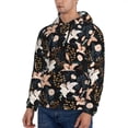 thumbnail image 3 of Wukai Lilies Flowers Print Men Hoodies Fleece Sweatshirts Long Sleeve Sweaters Pullover Fall Outfits Winter Clothes-Large, 3 of 7