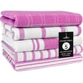 thumbnail image 1 of Trade Fountain Kitchen Towels - Pack of 5 Dish Towels for Kitchen Accessories - 19 x 27 INCHES Extra Large Highly Absorbent Dish Cloth - Reusable Hand Towels - 100% Pure Cotton Fabric (Pink), 1 of 1