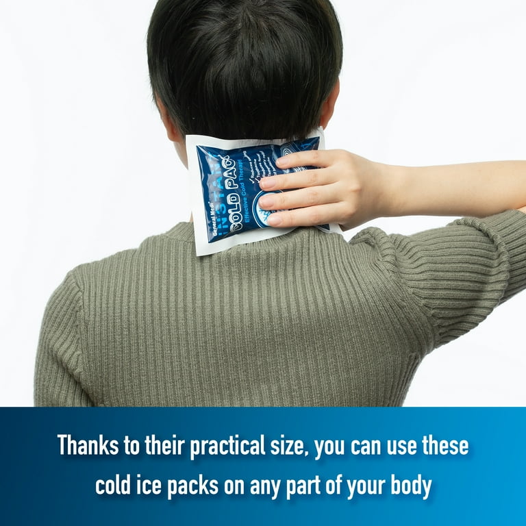 Instant Cold Pack (4 x 5.5 inches) – Set of 25 Disposable Cold Therapy Ice  Packs for Pain Relief, Swelling, Inflammation, Sprains, Strained Muscles