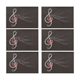 thumbnail image 2 of MKHERT Treble Love and Music Notes Placemats Table Mats for Dining Room Kitchen Table Decoration 12x18 inch,Set of 6, 2 of 4