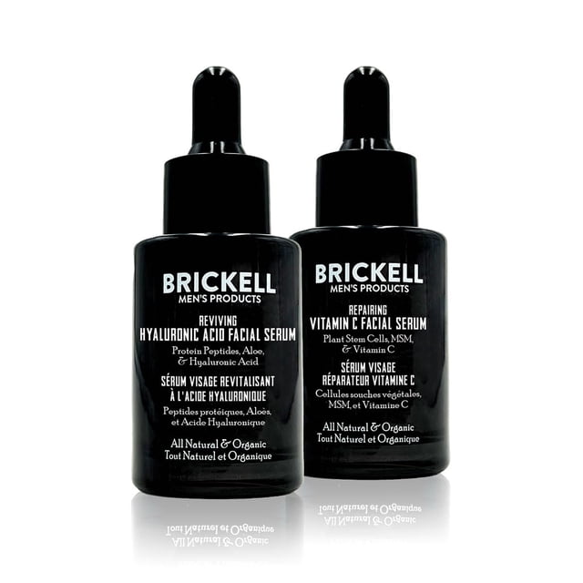 Set de cuidado de la piel Brickell Sérum antienvejecimiento diario para hombre, día y noche