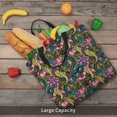 thumbnail image 4 of KLL Snake And Flower Pattern Aesthetic Tote Bag for Women Beach Bag Shopping Bags Shoulder Bag Reusable Grocery Bags, 4 of 5