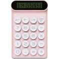 thumbnail image 5 of Calculadora de interruptor mecánico, (rosa) portátil para oficina diaria y básica, pantalla LCD grande de 10 dígitos, 5 of 5