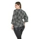 thumbnail image 3 of Blusa cruzado con cinto Roman Fashion /Tallas Extras, 1684 (Negro) negro 42, 3 of 5