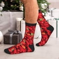 thumbnail image 7 of KLL Strawberry Red Print Cool Socks Men's Women's Crew Socks Funny Crazy Novelty Stockings, 7 of 7