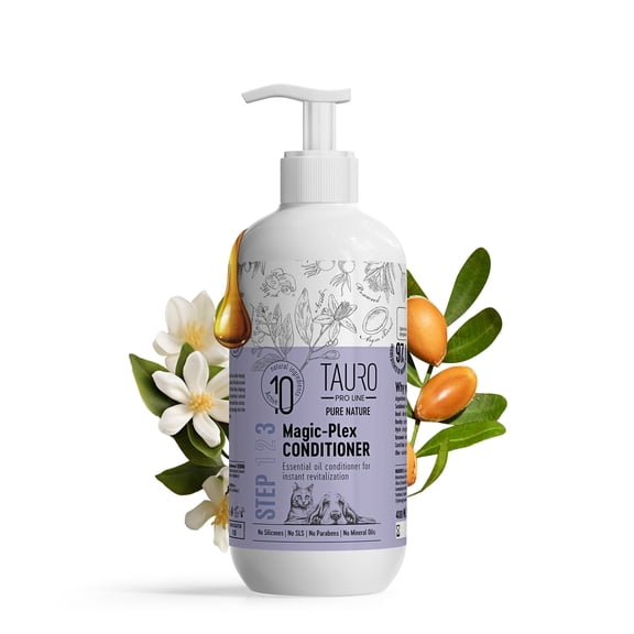 Tauro Pro Line Pure Nature Magix Plex Dogs and Cats Conditioner Instant Revitalization with Essential Oils for Shiny and Healthy Skin and Coat All Natural Grooming Product
