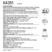 Kwik Sew Sewing Pattern 4351 - Kitchen Accessories, Size: OS (One Size)