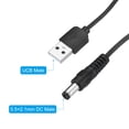 thumbnail image 3 of Unique Bargains USB to DC Extension Cable with Switch Power Cords Dimmer Controller with LED Indicator Black 2 Pack, 3 of 5