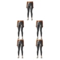 thumbnail image 3 of Qarigey Mallas de cuero para mujer, pantalones de Yoga de verano, sin grietas, pantalones ajustados de realce, medias de Color sólido, fiesta Type2 NO2, 3 of 6