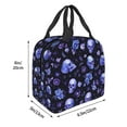 thumbnail image 3 of Easygdp Skull flower leaf purple Bolsa Térmica Premium - Tela Oxford Impermeable, Gran Capacidad, Bolsillo Frontal, Unisex para Trabajo, Escuela, Actividades al Aire Libre y Picnics, 3 of 8