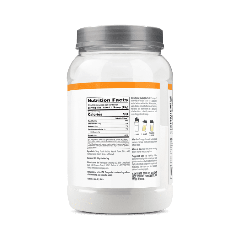 Isopure Infusions 100% Whey Protein Isolate Powder, Pineapple