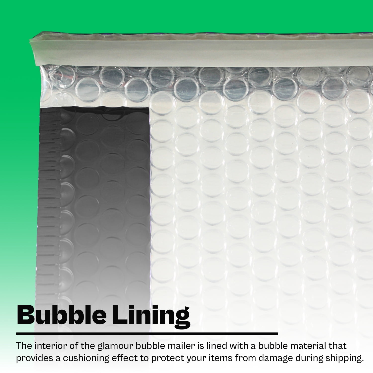 MMBM Black Metallic/Glamour Bubble Mailers 250 PCS Shipping Mailing Padded Envelopes Self-Seal Bags 7" x 6.75"