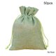 thumbnail image 1 of Matsuzay 50 Uds. Bolsa de lino con cordón organizador de joyas bolsa de almacenamiento de té portátil para el hogar Almacenamiento y organización del hogar verde 8x10cm Matsuzay HA5722-12, 1 of 6