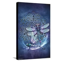 Brigid Ashwood - Celtic Dragonfly Canvas Wall Poster, 14.725" x 22.375"