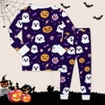 thumbnail image 4 of oqasdz Baby Boy Clothes Girls Halloween Pajama Set Long Sleeve Pumpkin Print Shirts and Pants Comfortable Fall Winter Sleepwear /4T, 4 of 4
