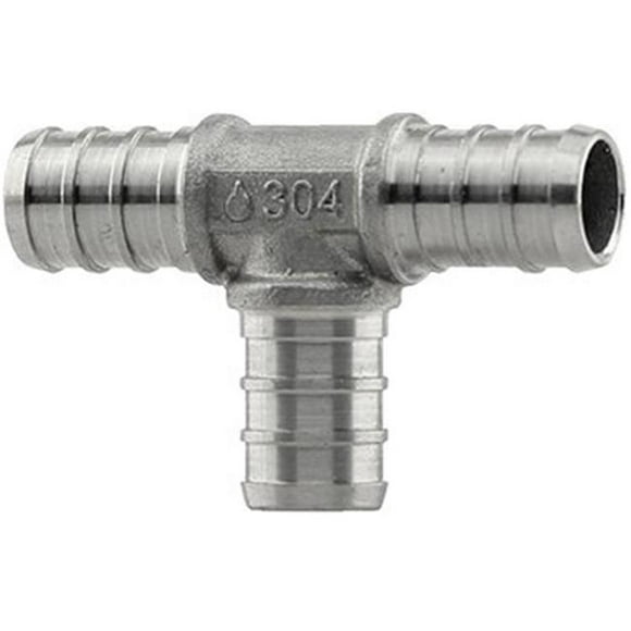 Boshart & Plumbeeze PE-PS-T05 0.5 in. Stainless Steel PEX Tee