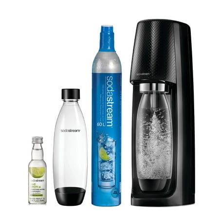SodaStream Fizzi Black Sparkling Water Maker Bundle Kit
