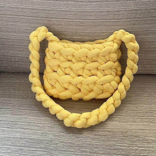 Bolsos de hombro para mujer 2022, bolsos de crochet de algodón, bolsos de compras para niñas, bolsos de nailon cuadrados, lindos y casuales.