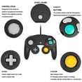 thumbnail image 2 of Controller Replacement for Gamecube Controller,Classic Wired Controller Compatible with Gamecube Console for Wii Nintendo Gamecube (Black), 2 of 6