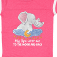 thumbnail image 4 of Inktastic My Opa Loves Me to the Moon and Back Elephant Family Boys or Girls Baby Bodysuit, 4 of 5