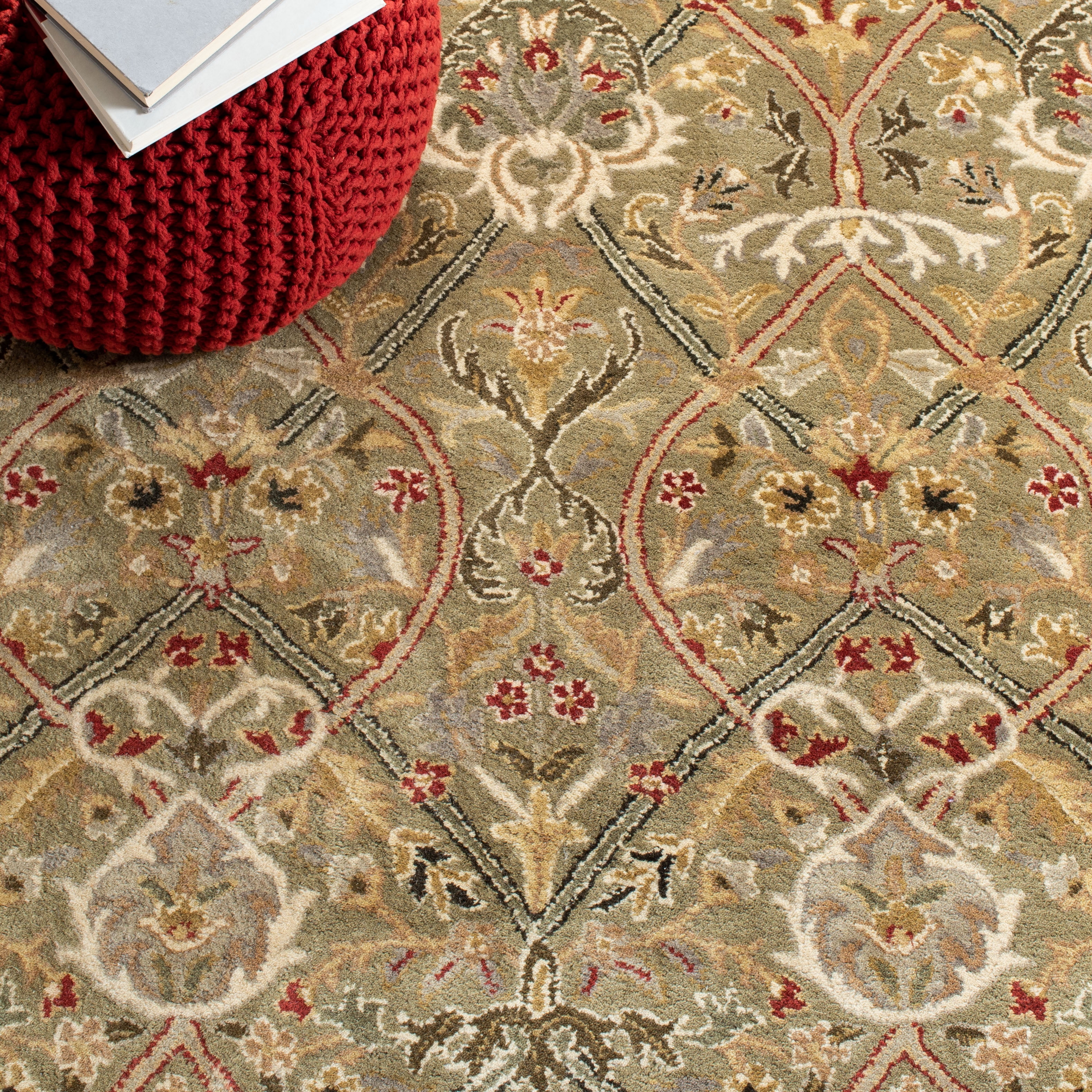 SAFAVIEH Persian Legend Adrian Oriental Runner Rug, Light Green/Rust, 2'6" x 22'