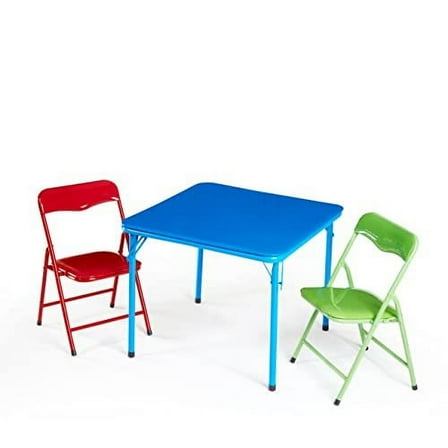 Heritage Club 3 Piece Table and Chair Set, Primary, 24" L x 24" W x 18.5" H