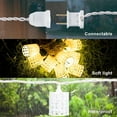 thumbnail image 4 of Lantern String Lights with 10 Clear G40 Bulbs and Star Plastic Lamp Shades, Indoor Outdoor String Lights for Patio Yard Christmas Decor, 4 of 14