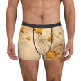 thumbnail image 4 of Wukai Retro Hand Drawn Honey Bees And Sunflowers Print Men’s Underwear Breathable Boxer Briefs,&nbsp;Moisture Wicking & Breathable-XX-Large, 4 of 7