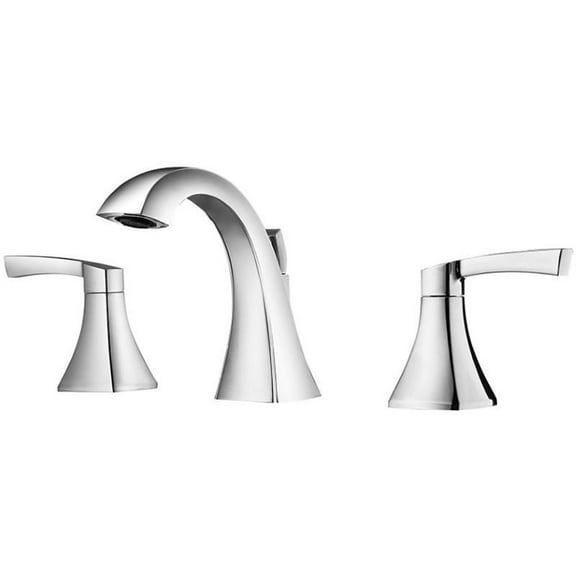 Pemberly Row 8" Two Handle Widespread Bathroom Faucet in Chrome