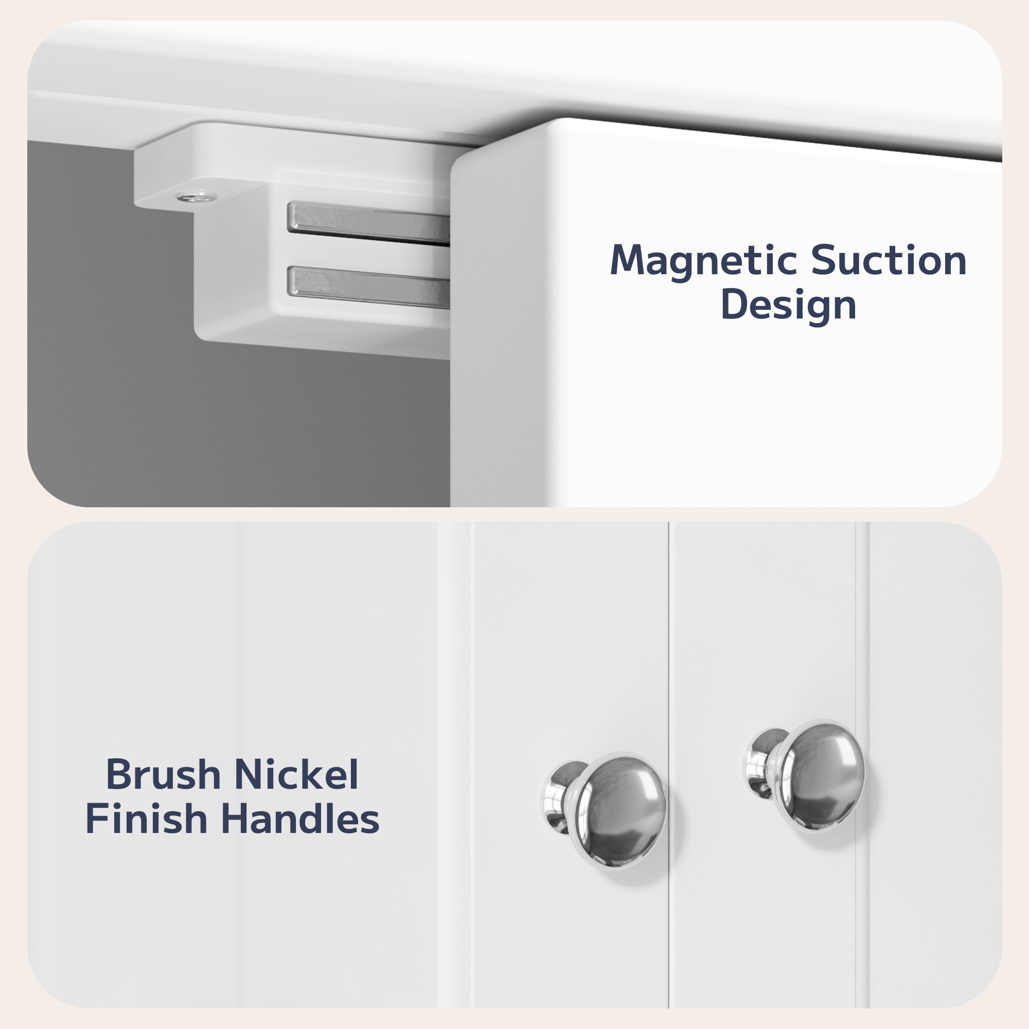 Over the Toilet Storage Cabinet, Asofer Bathroom Space Saver Organizer above Toilet with Adjustable Shelf & 2 Doors, White