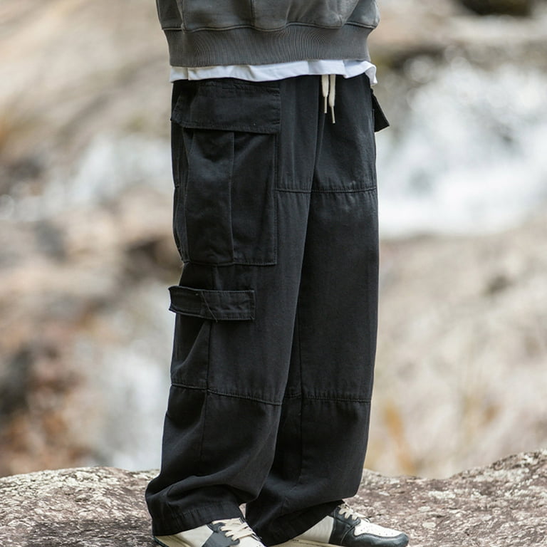 APEXFWDT Baggy Cargo Joggers for Men Wide Leg Cargo Pants