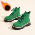 thumbnail image 5 of Womens Combat Boots Faux Suede Lace Up Chunky Platform Lightweight Non Slip Work Hiking Booties, 5 of 7