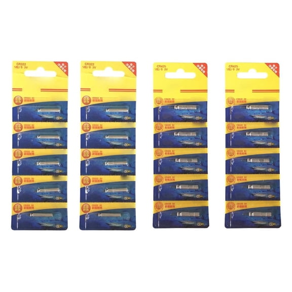 Ciwanning Pack of 10/20pc CR322 CR425 Electronic Night Glow Button Battery Reliable 3V Pin Type Lithium Electronic Cells Batteries