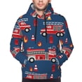 thumbnail image 4 of Bingfone Fire Truck 1 Men'S Drawstring Hoodie Long Sleeve Pocket Sweatshirts-4x-Large, 4 of 9