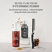 Bombay Shaving Company 3-in-1 Beard Straightener Kit With Cedarwood Beard Oil, Beard Shampoo & Conditioner & Anti-Burn Beard Straightener