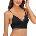thumbnail image 2 of TSADFHJI Womens No Steel Ring French Underwear Sexy Big Open Back Beautiful Back U Shaped Bra Summer Thin Bud Bra Women's Bras Sleep Plus Size Bras for Women Push up Bra Crotchless Black M, 2 of 6