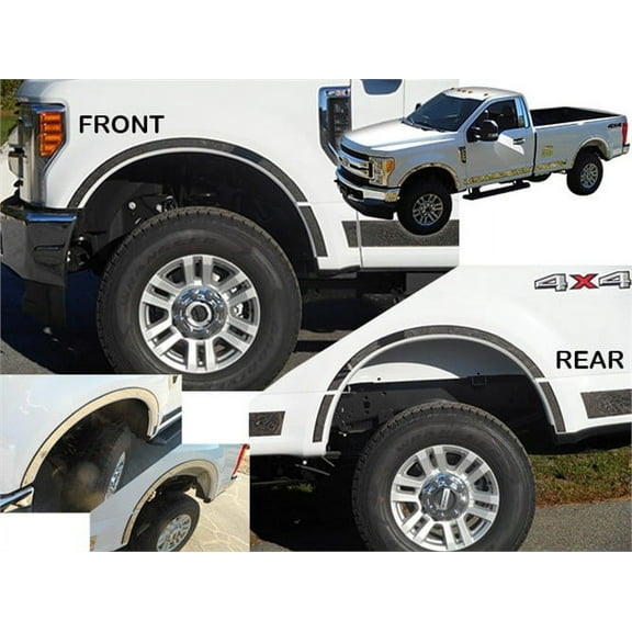 Stainless Steel Wheel Well Accent Trim for 2017 FORD F250 SUPERDUTY