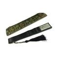 thumbnail image 3 of Wrapables® Silk Handheld Folding Fan with Tassel and Protective Sleeve, Bamboo Leaves, 3 of 4