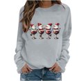 thumbnail image 3 of Yertdoel Christmas Sweatshirts for Women Fashion Print Round Neck Loose Pullover Top Fall Winter Holiday Comfy Casual Shirts, 3 of 7