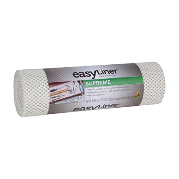 Duck Brand 283550 Supreme Easy Liner NonAdhesive Shelf Liner, 12" x 8