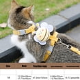 thumbnail image 3 of Cat Traction Rope Chest Strap with Adjustable Wrap, Honeybee Design, Anti-Escape Walking Lead, Polyester, Yellow, 1 Piece, Small/Medium, 3 of 6
