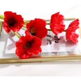thumbnail image 4 of 10PCS Amapolas rojas Flores artificiales con aspecto real / PU Real Touch Flores de amapola artificiales para interior al aire libre Boda en casa, regalo del día de San Valentín brillar Electrónica, 4 of 5