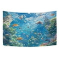thumbnail image 5 of WOBOGO Undersea World Tapestry 60×51in Home Living Room Bedroom Wall Hanging Ornaments, 5 of 10