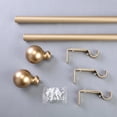 thumbnail image 4 of 42''-126'' long Adjustable Metal Curtain Rod Set Round Finials Decorations, 4 of 7