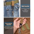 thumbnail image 3 of Caza de caza Camping Cinturón de escalada Cinturón Colgante Cintura Key Hook Hanger Nylon Multifuncional Webbing Weble Khaki 4 piezas Inevent OD011019-01, 3 of 6