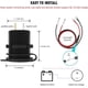 thumbnail image 2 of Cargador USB rápido para coche con dos puertos USB QC3.0, 12 V/24 V, 36 W, resistente al agua, con voltímetro digital LED para motocicleta, caravana, camión, barco y más (verde), 2 of 5