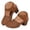 Brown, variant on Stylago Chunky Heel Sandals for Women Flower Hollow Out Closed Toe Dress Shoes Ladies Low Block Summer Party Heels Beige Size 8