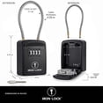 Key Lock Box Labels Iron Lock Large Portable Key Lock Box with 4-Digit Combination ...