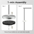 thumbnail image 3 of KES Freestanding Toilet Paper Holder Tissue Roll Holder Brushed SUS 304 Stainless Steel Paper Stand Floor, 3 of 10