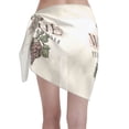 thumbnail image 2 of Disketp Wine Women Swimsuit Cover Up Short Chiffon Summer Beach Sarong Bikini Wrap Skirt Bathing Suit, 2 of 7